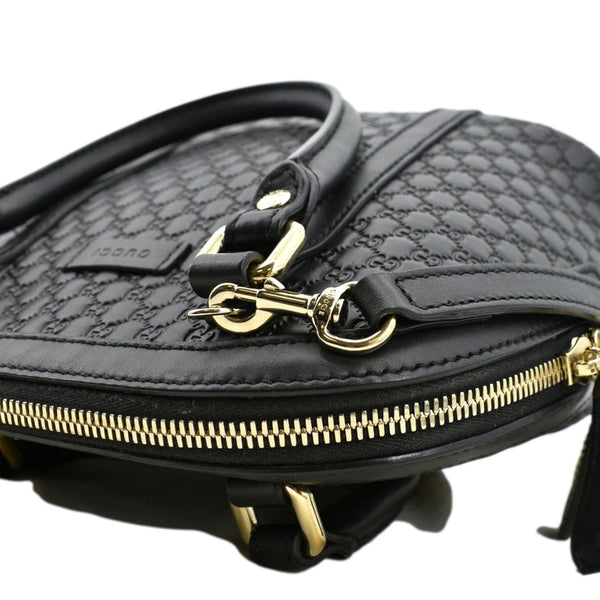 Gucci Mini Dome Leather Crossbody Bag in Black color - Top Right