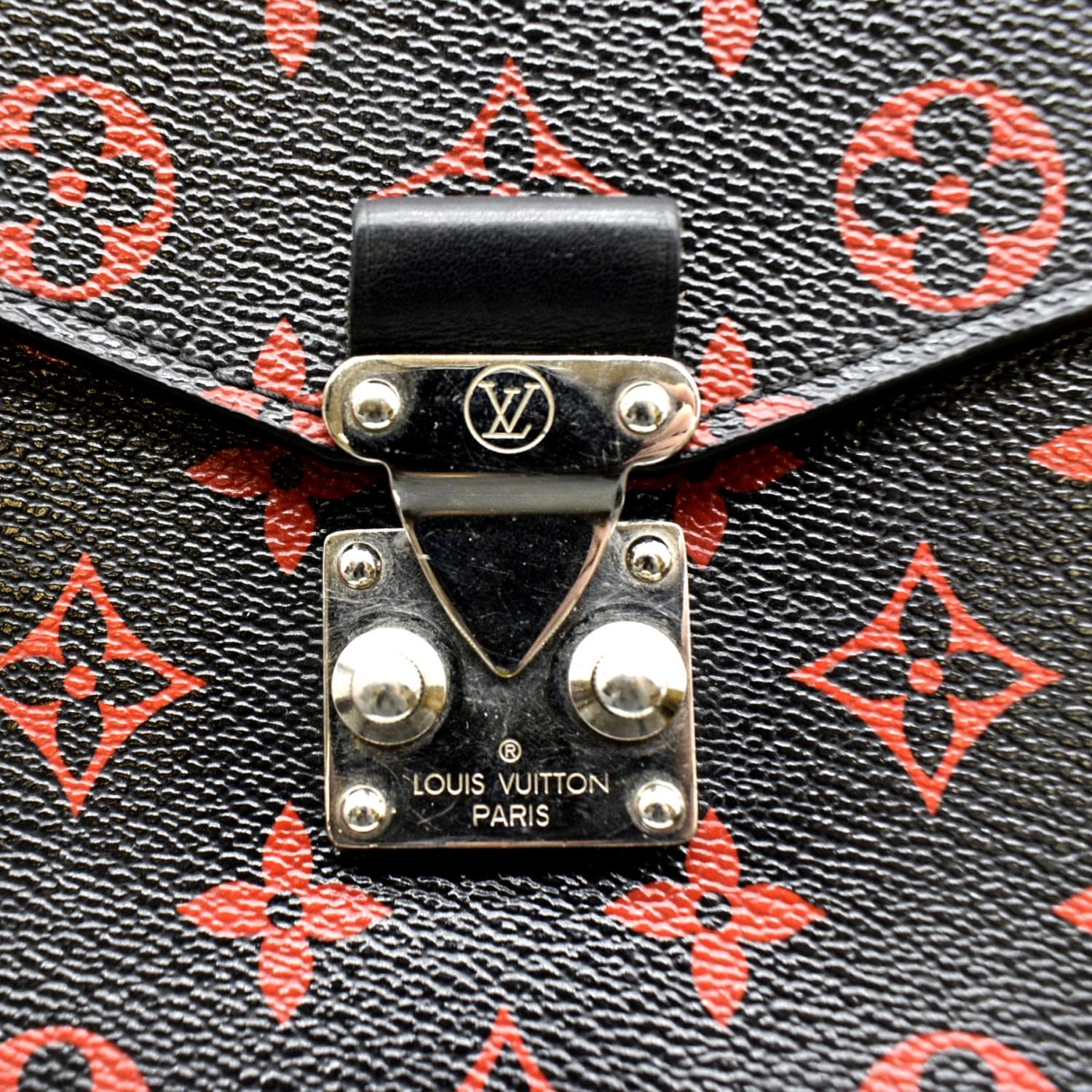 Louis Vuitton Black and Red Monogram Infrarouge Pochette Metis