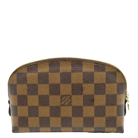 LOUIS VUITTON Damier Ebene Cosmetic Pouch Brown