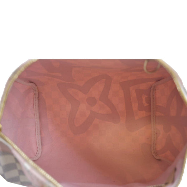 LOUIS VUITTON Tahitienne Speedy 30 Damier Azur Satchel Bag Rose Ballerine