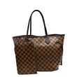 LOUIS VUITTON Neverfull MM Damier Ebene Tote Bag Brown