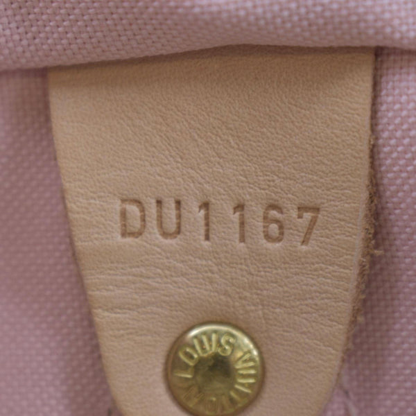 LOUIS VUITTON Tahitienne Speedy 30 Damier Azur Satchel Bag Rose Ballerine