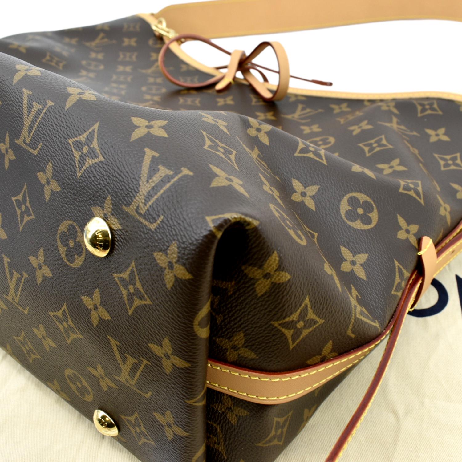 Louis Vuitton Carryall weekend bag in brown monogram canvas and natural  leather