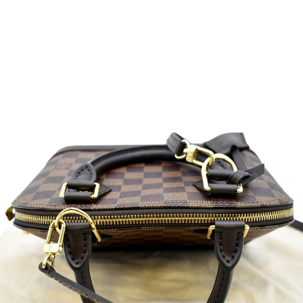 LOUIS VUITTON Alma BB Damier Ebene Satchel Crossbody Bag Brown