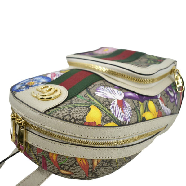 GUCCI Ophidia GG Flora Small Supreme Canvas Backpack Bag Beige 547965