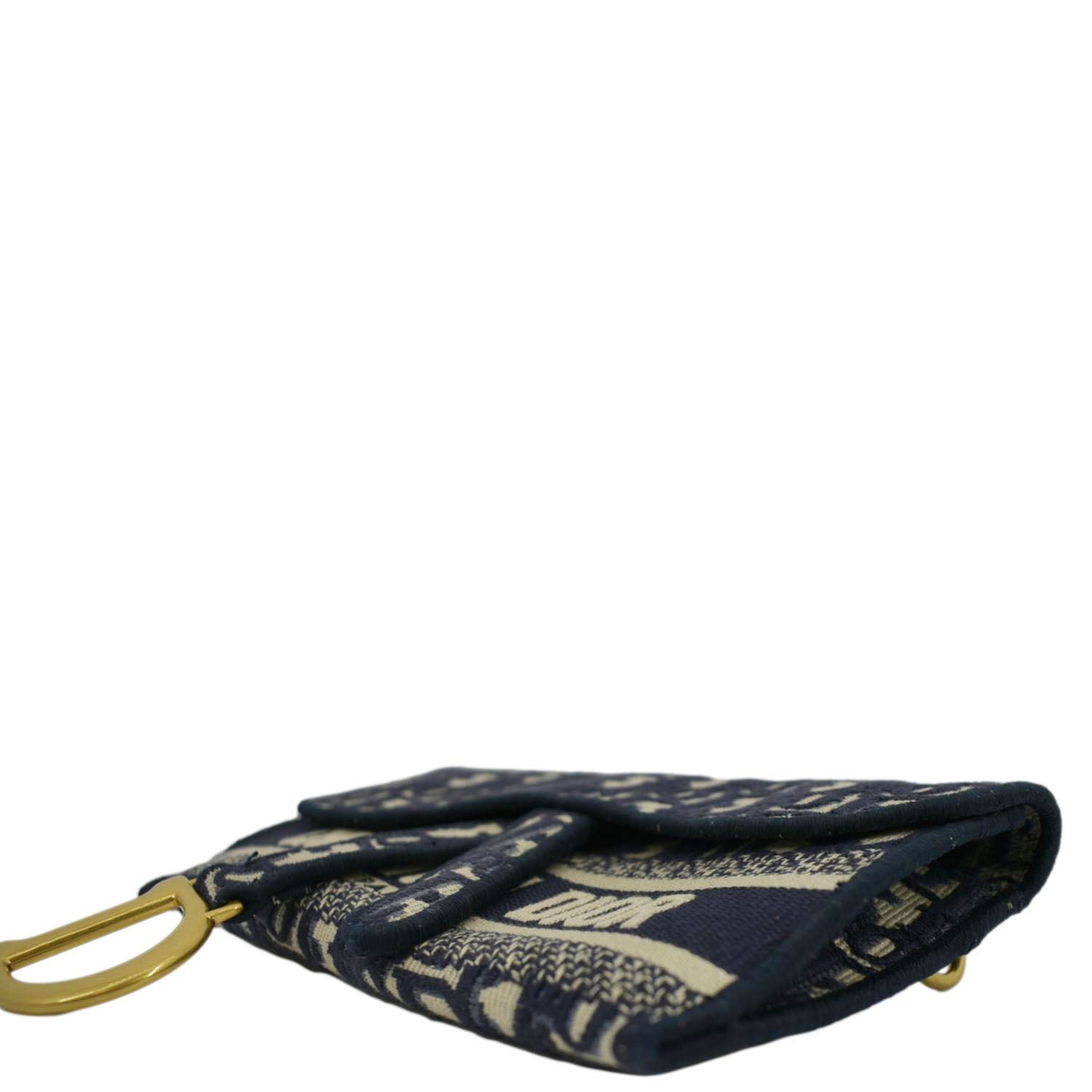 Dior Saddle Belt Bag Oblique Blue in Jacquard Canvas/Calfskin with Aged  Gold-tone - US