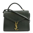 YVES SAINT LAURENT Cassandra Top Handle Leather Shoulder Bag Green