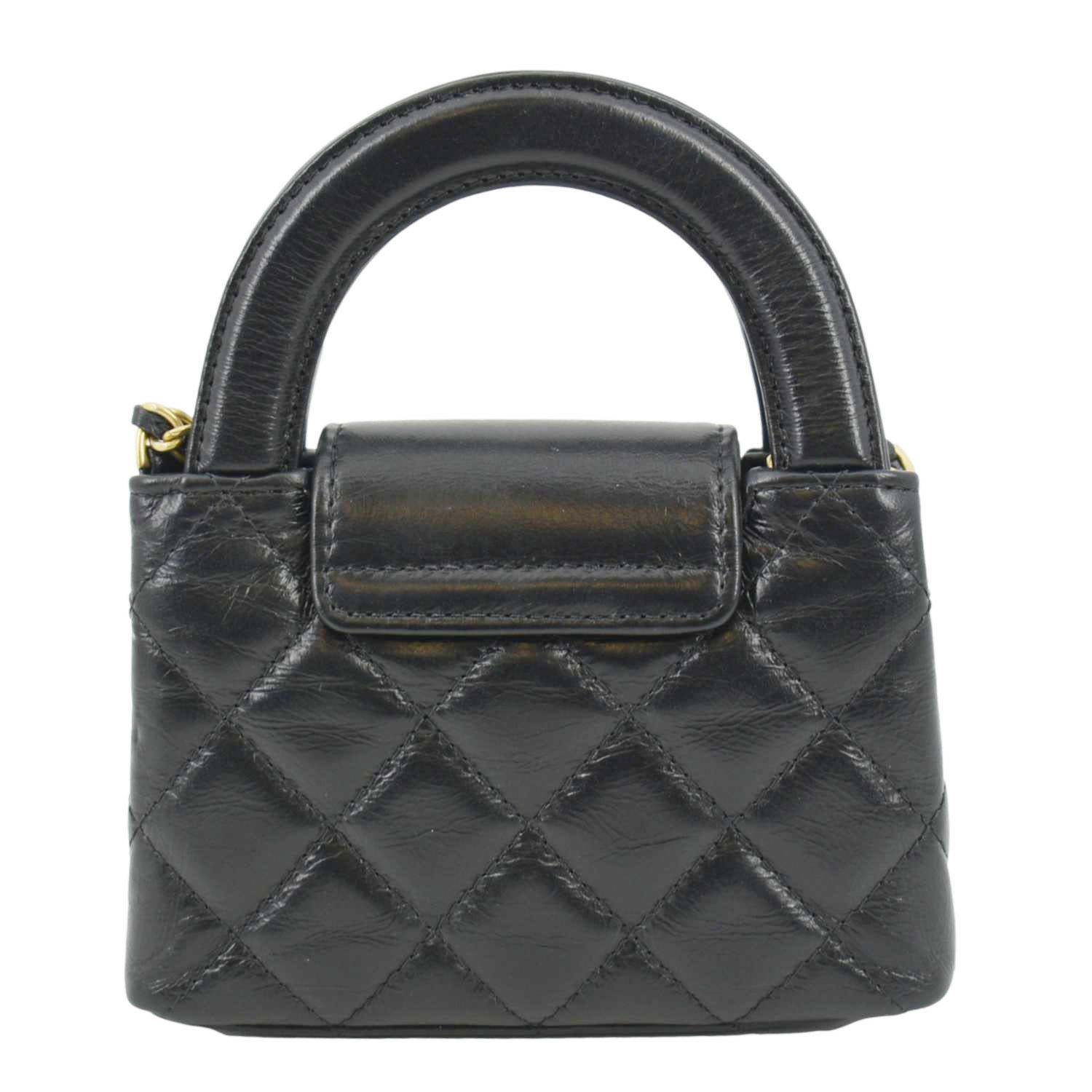 quilted aged calfskin