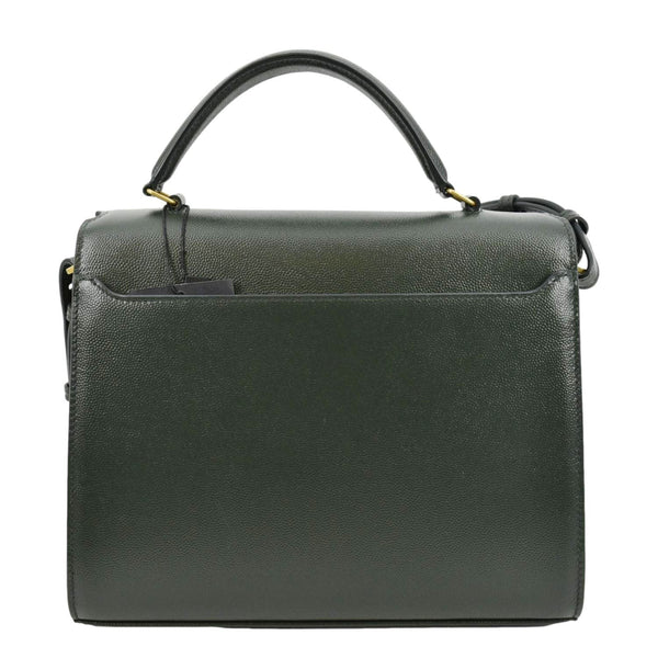 YVES SAINT LAURENT Cassandra Top Handle Leather Shoulder Bag Green