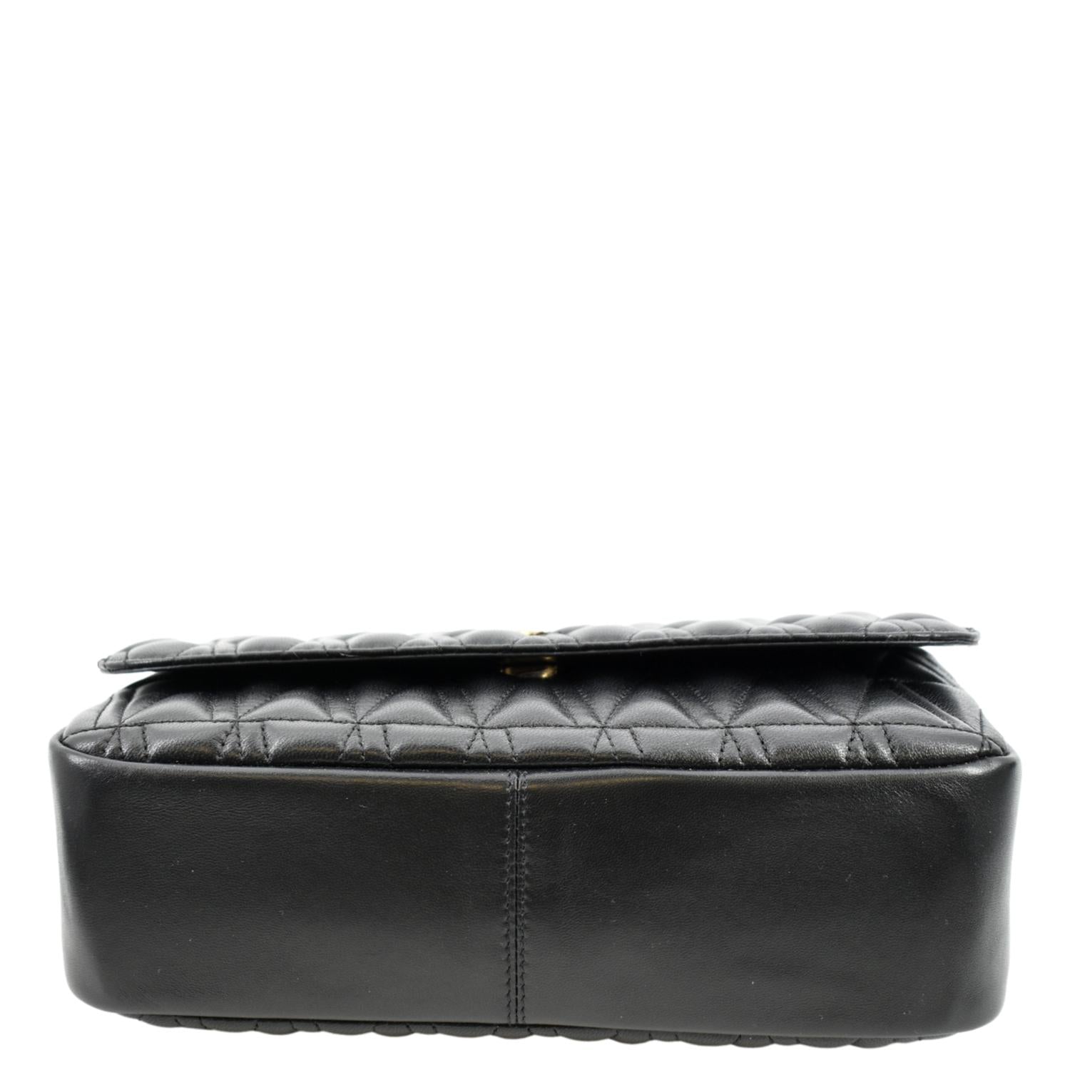Versace Outlet: Virtus leather bag - Black  Versace crossbody bags DBFH316  D5VIT online at