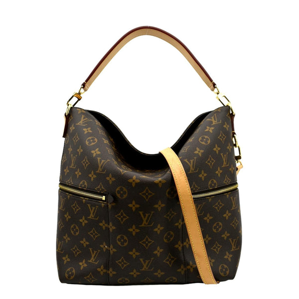 LOUIS VUITTON Melie Monogram Canvas Hobo Bag Brown