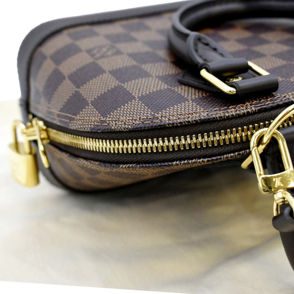 LOUIS VUITTON Alma BB Damier Ebene Satchel Crossbody Bag Brown