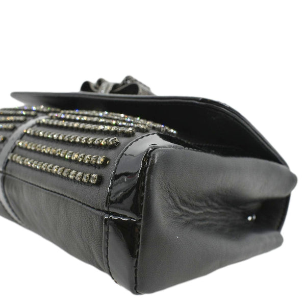 CHRISTIAN LOUBOUTIN Charity Studded Leather Shoulder Bag Black