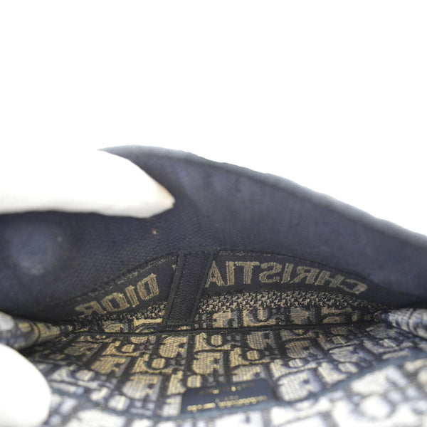 CHRISTIAN DIOR Saddle Oblique Canvas Belt Bag Navy Blue