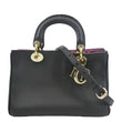 CHRISTIAN DIOR Diorissimo Leather Tote Bag Black