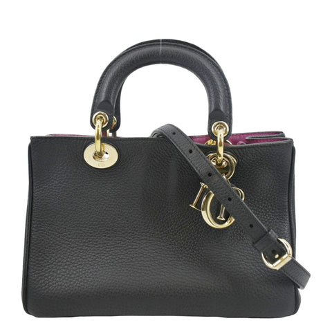 CHRISTIAN DIOR Diorissimo Leather Tote Bag Black