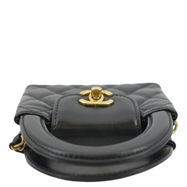 CHANEL AP3435 Kelly Quilted Aged Calfskin Leather Shoulder Bag Black