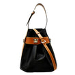 LOUIS VUITTON Twist Epi Leather Bucket Crossbody Bag Black