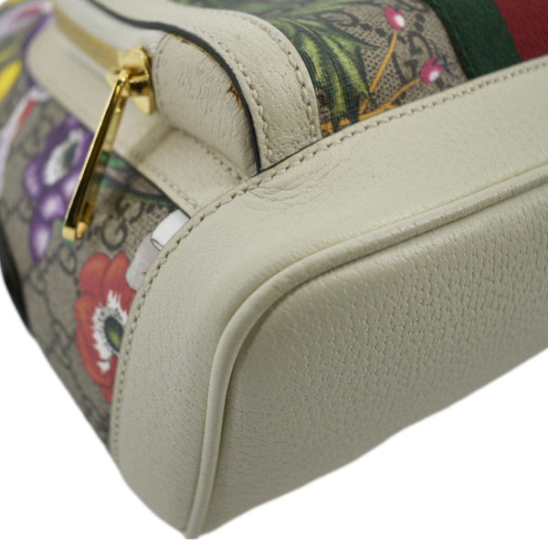 GUCCI Ophidia GG Flora Small Supreme Canvas Backpack Bag Beige 547965
