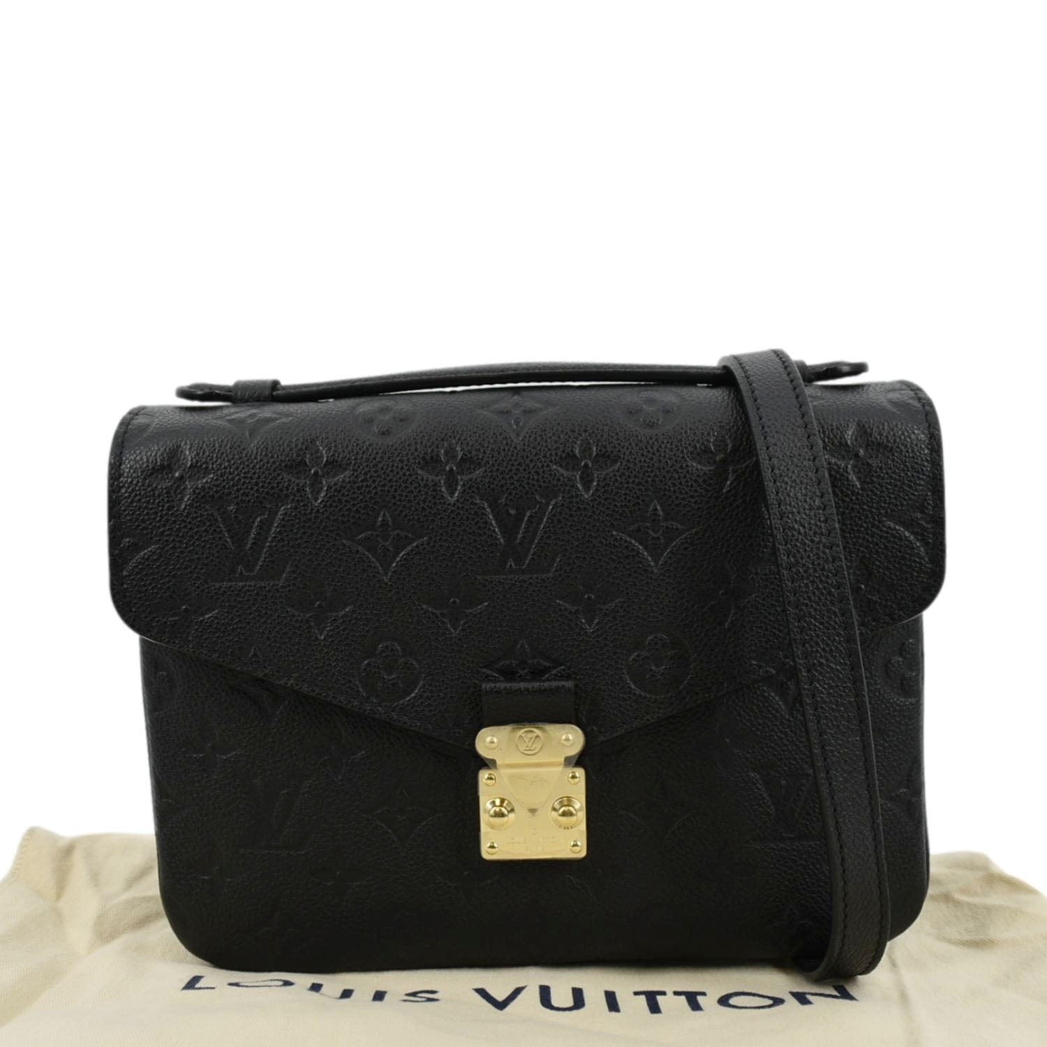 Louis Vuitton Black Monogram Empreinte Leather Metis