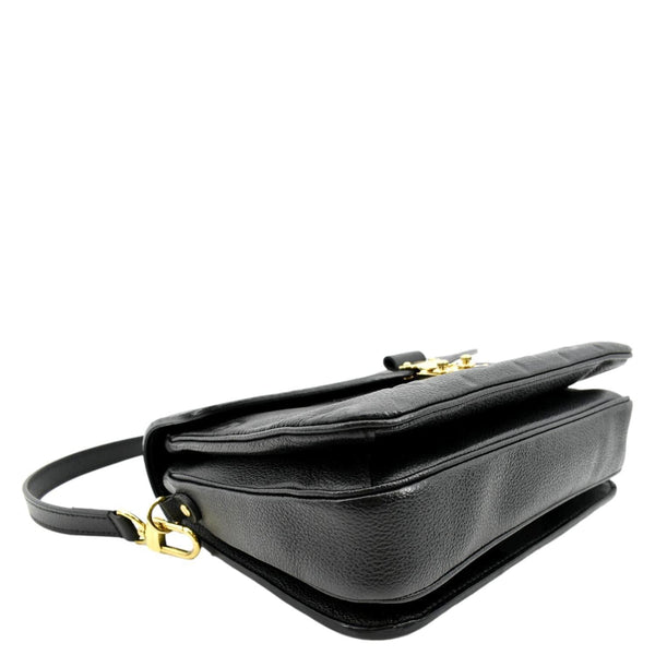 LOUIS VUITTON Metis Pochette Empreinte Leather Crossbody Bag Black