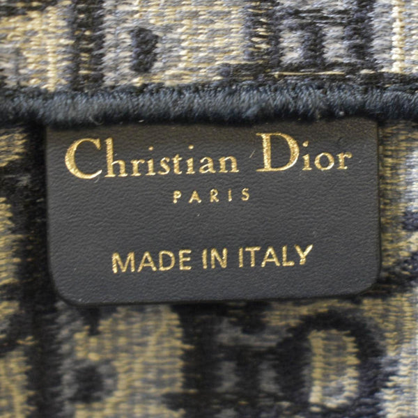 CHRISTIAN DIOR Saddle Oblique Canvas Belt Bag Navy Blue