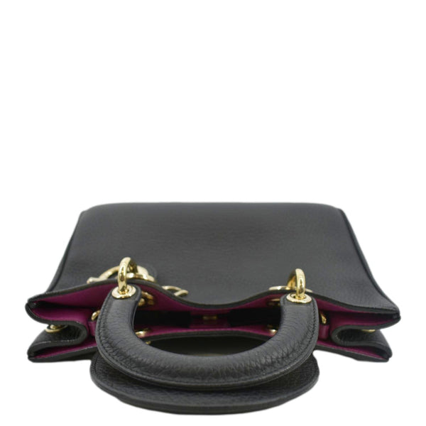 CHRISTIAN DIOR Diorissimo Leather Tote Bag Black