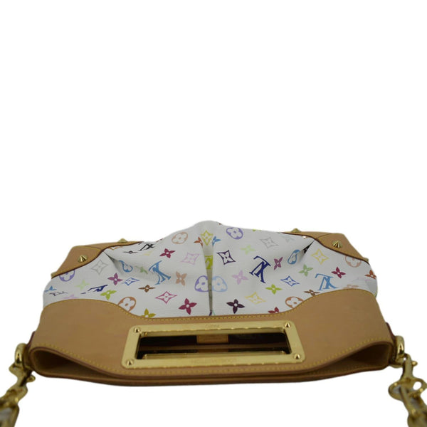 LOUIS VUITTON Judy MM Monogram Canvas Shoulder Bag White