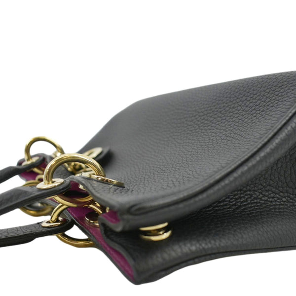 CHRISTIAN DIOR Diorissimo Leather Tote Bag Black