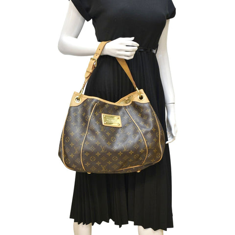 LOUIS VUITTON Galliera PM Monogram Canvas Hobo Shoulder Bag Brown