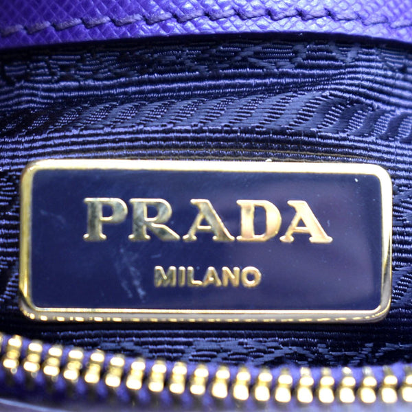 PRADA Lux Promenade Saffiano Leather Shoulder Bag Purple