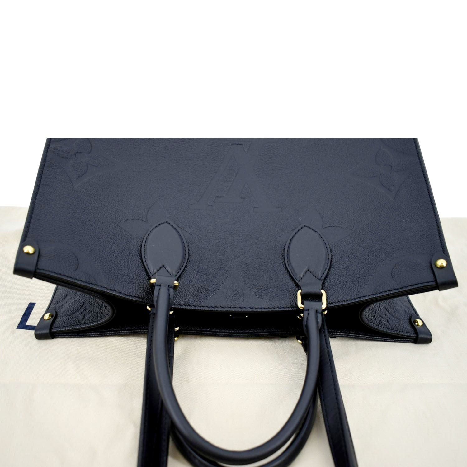 Louis Vuitton Onthego MM Tote Bag Embossed Monogram Empreinte In Black -  Praise To Heaven