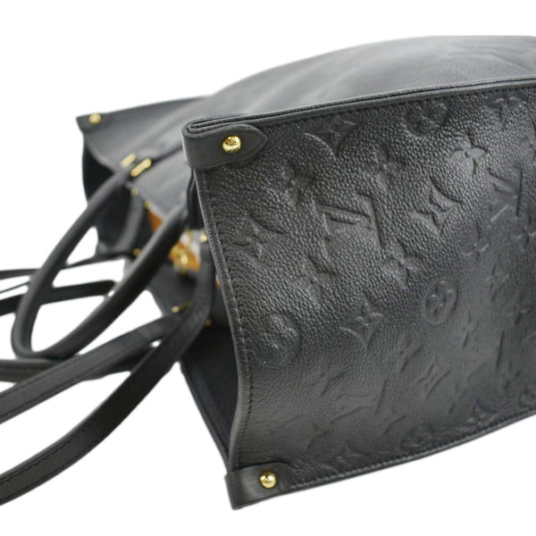 LOUIS VUITTON Onthego GM Monogram Empreinte Leather Tote Bag Black