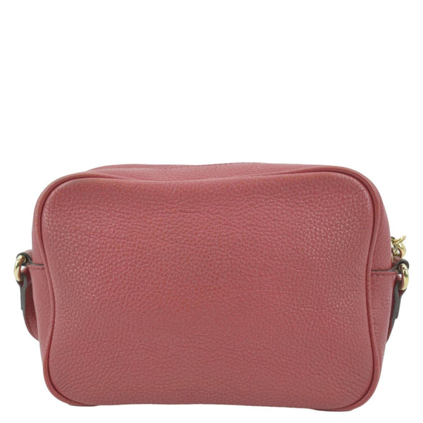 GUCCI Soho Disco Pebbled Leather Crossbody Bag Red 308364