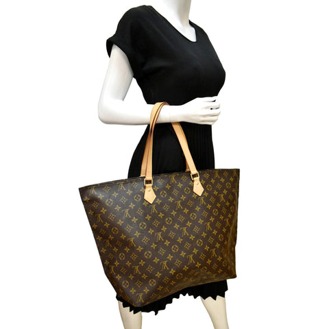 LOUIS VUITTON All-In MM Monogram Canvas Shoulder Bag Brown