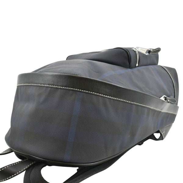 BURBERRY Rocco Check Fabric Backpack Navy Blue