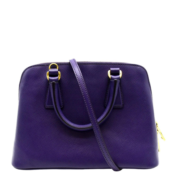 PRADA Lux Promenade Saffiano Leather Shoulder Bag Purple