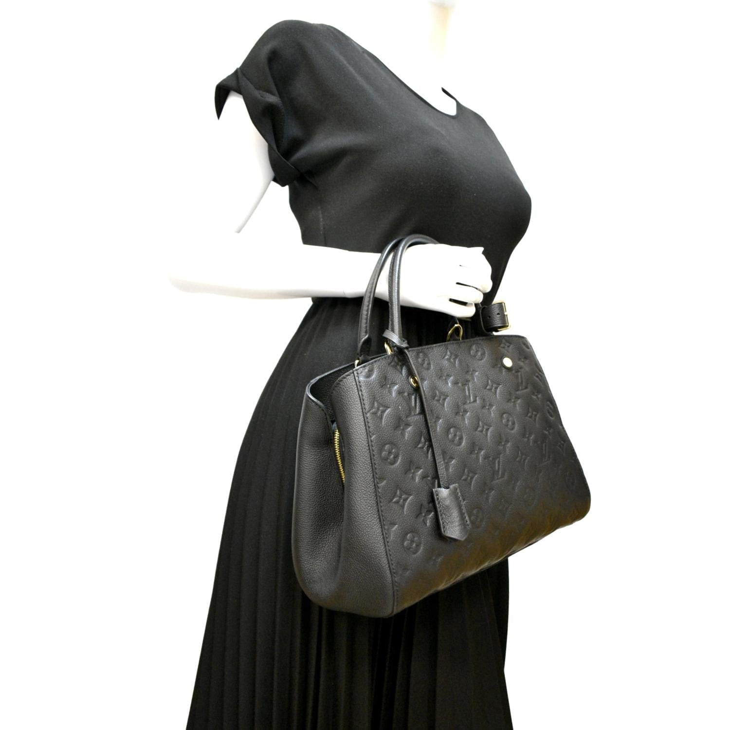 Louis Vuitton Montaigne MM Monogram Empreinte Handbag w/Shoulder Strap