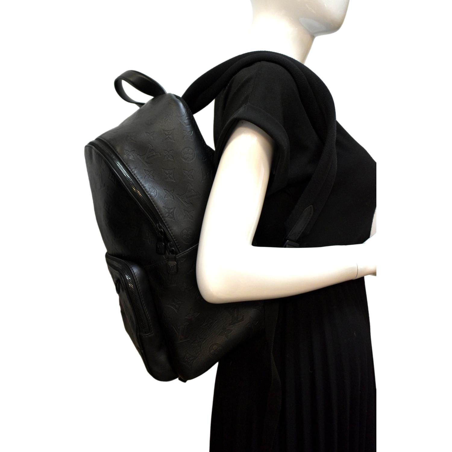 black louis vuitton backpack men' LOUIS VUITTON Racer Monogram Leather Backpack Black