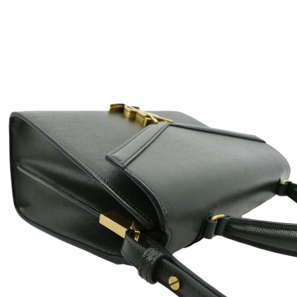 YVES SAINT LAURENT Cassandra Top Handle Leather Shoulder Bag Green