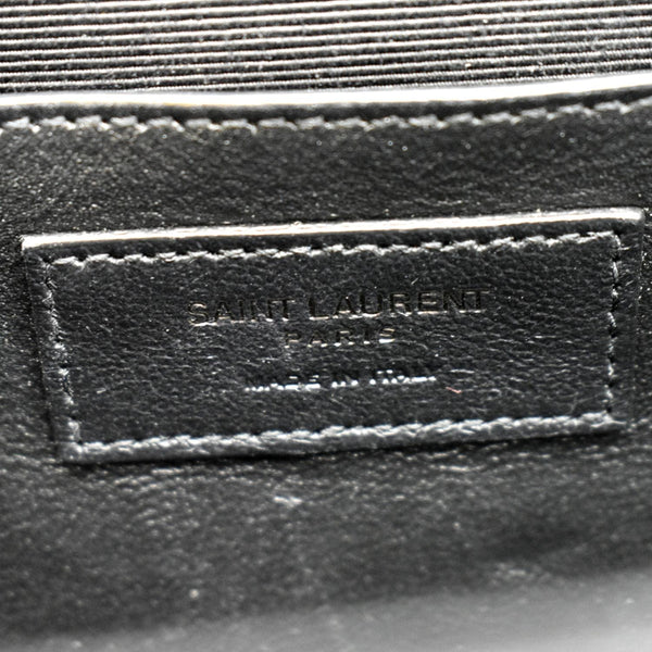 YVES SAINT LAURENT Kate Leather Chain Clutch Crossbody Bag Black