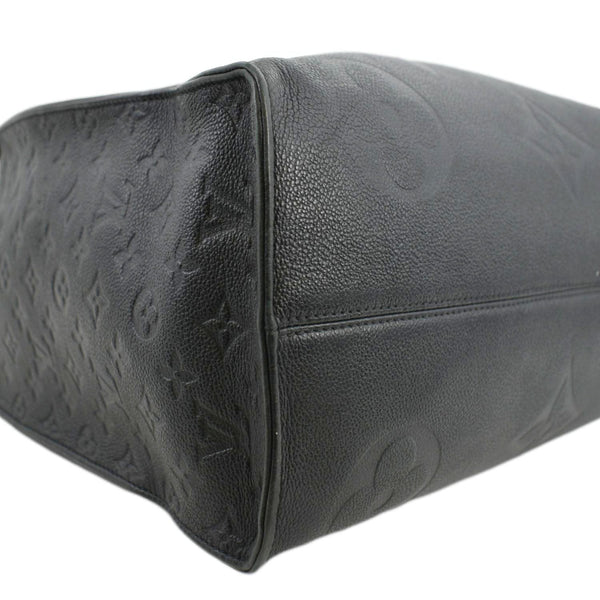 LOUIS VUITTON Onthego GM Monogram Empreinte Leather Tote Bag Black