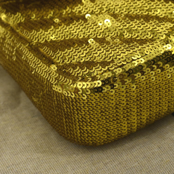 Gucci GG Mini Marmont Sequin Shoulder Bag Gold - Bottom Left