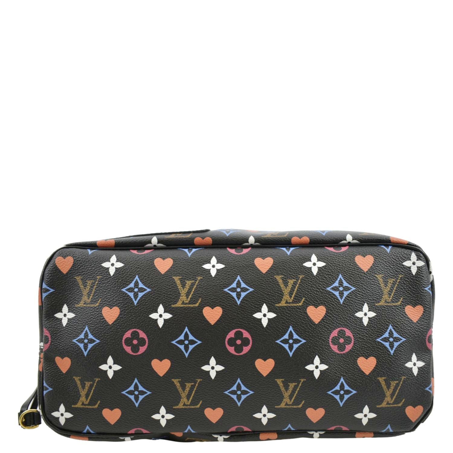 Louis Vuitton Game on Neverfull mm Monogram Canvas Tote Bag Black
