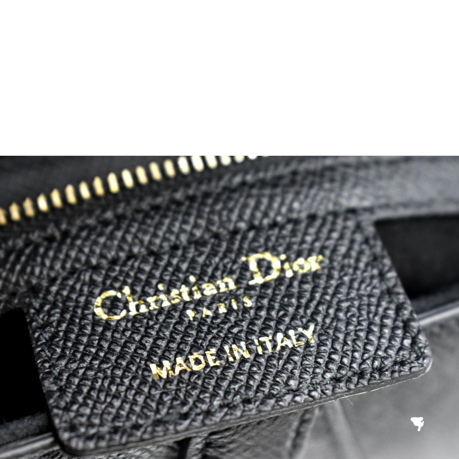 CHRISTIAN DIOR Saddle Grained Calfskin Leather Satchel Shoulder Bag Bl