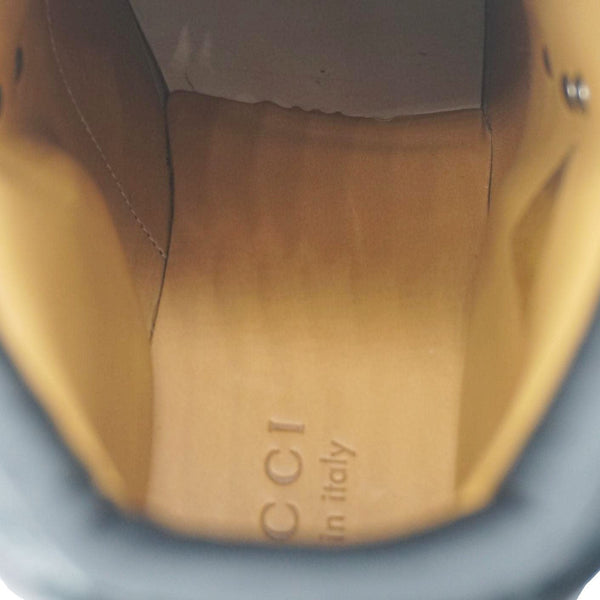 GUCCI X The North Face Calfskin Leather Ankle Boot Black 655401 Size 8 1/2