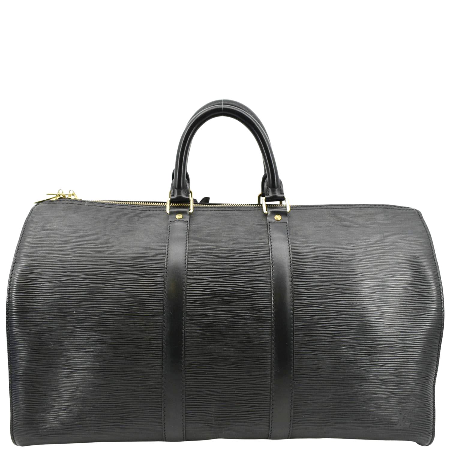 Louis Vuitton, Bags, Brand New Louis Vuitton Black Epi Keepall 45