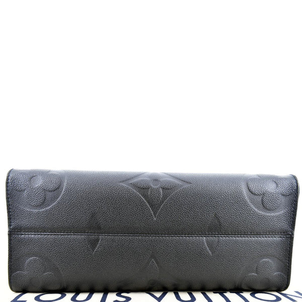 LOUIS VUITTON Onthego MM Giant Monogram Empreinte Leather Tote Bag Black