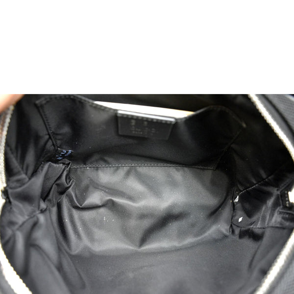 Gucci Web Monogram Canvas Slim Belt Bag in Black - Inside