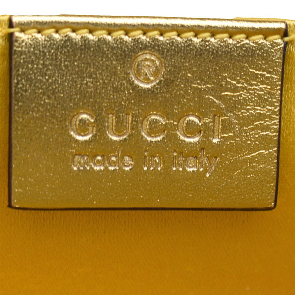 Gucci GG Mini Marmont Sequin Shoulder Bag Gold - Made in Italy